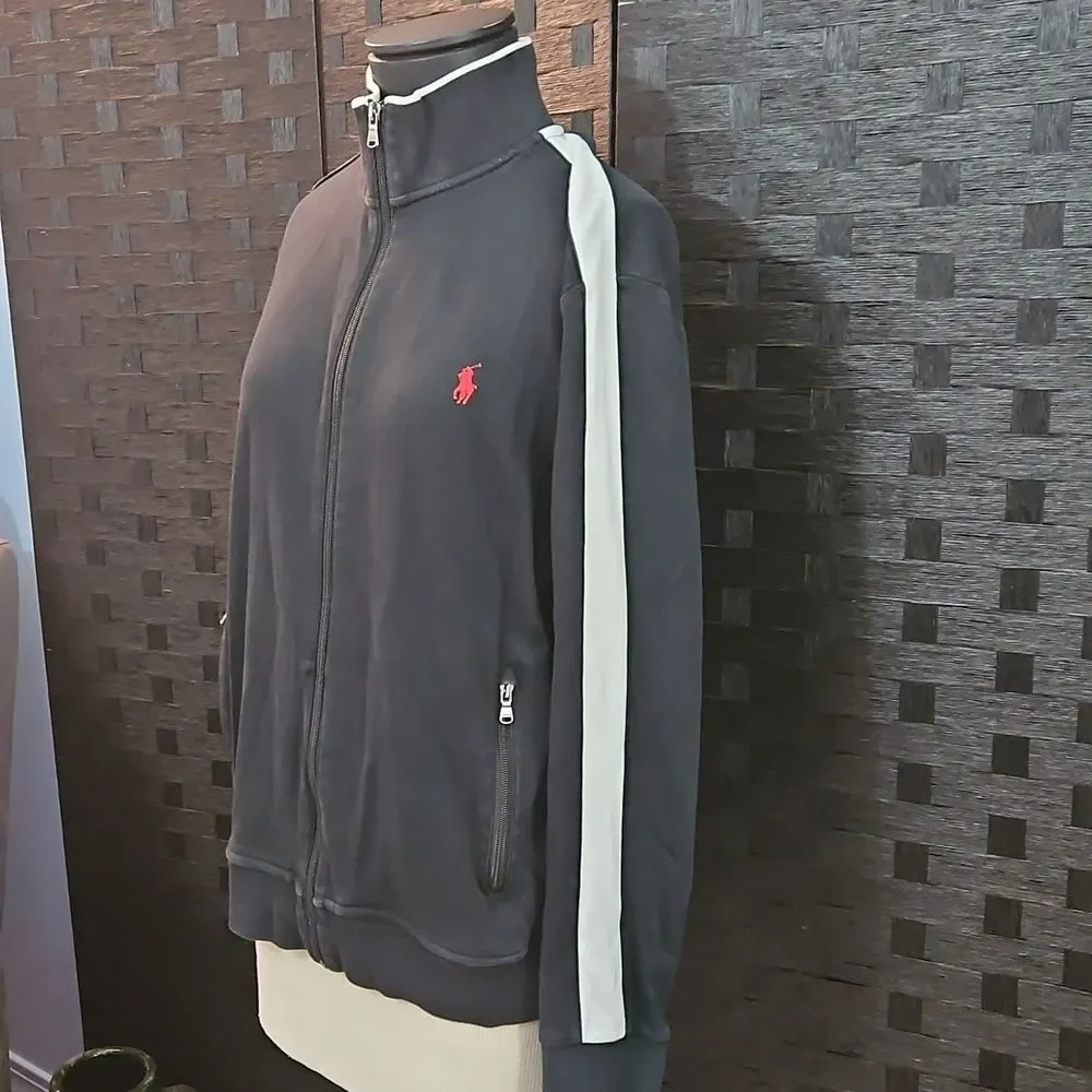 Polo by Ralph Lauren Black Athletic Jacket Size Large